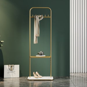 현관 옷걸이 행거 골드 선반 외투 걸이 모자 마스크 걸이