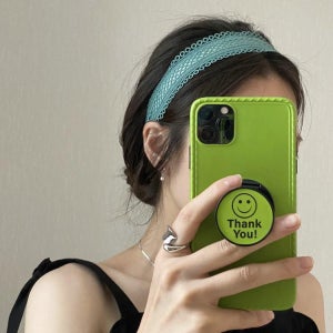 도트 자수 레이스 반다나 헤어밴드 머리띠 (4color)