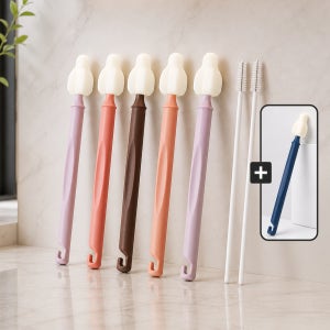 [5+1] 하이비 젖병솔 텀블러 젖꼭지 세척솔 몽글이 롱미니5P+빨대솔2P