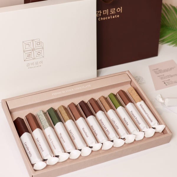 [감미로이 12구세트] 스틱초콜릿 수제초콜릿 합격 시험 수능 빼빼로데이 생일 퇴사 선물세트