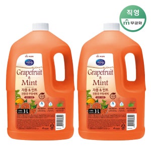 무궁화 키친솝 친환경 주방세제 용기 자몽&민트 3L X 2개