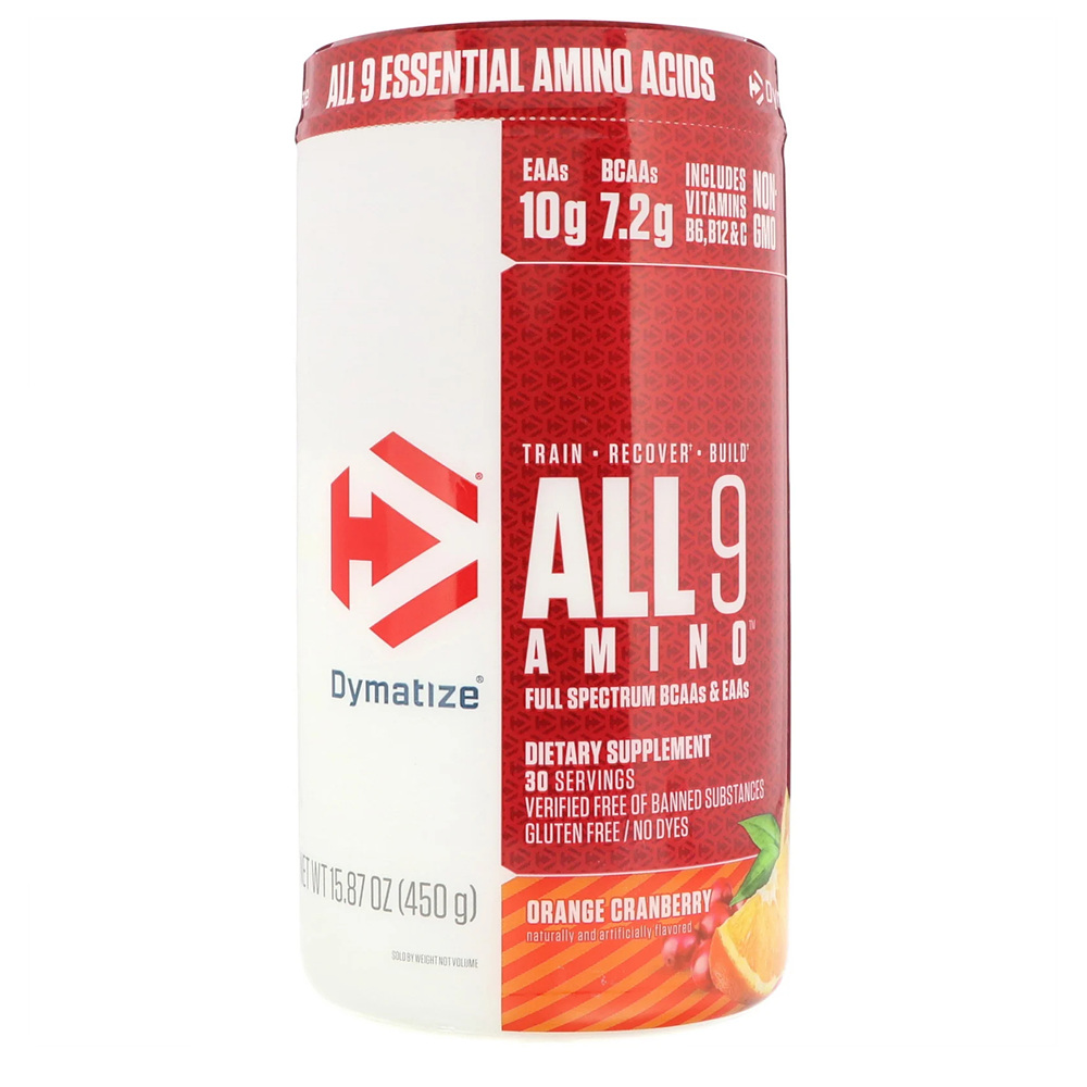 Dymatize Nutrition <b>다이마티즈 뉴트리션</b> 올9아미노 오랜지 크랜베리 450g(15.87oz)