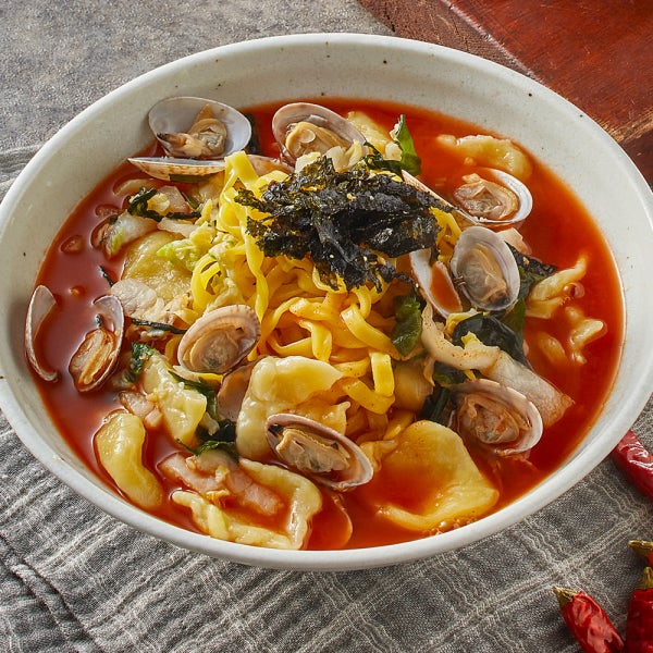 팔공산얼큰이 얼큰한 바지락 칼국수 수제비 칼제비 밀키트 택배 맛집 캠핑 요리 음식 2인분