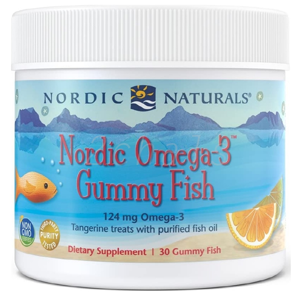 노르딕내츄럴스 노르딕 <b>오메가3 구미피쉬</b> 두뇌 <b>124mg</b> 120젤리, Nordic Naturals Nordic Omega-3 Gummy Fish EPA DHA