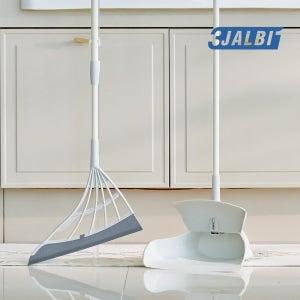 쓰리잘비2 조절형세트 (빗자루+쓰레받기) / 화장실 물기 제거 홈쇼핑 방영