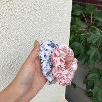 플라워스크런치 fine flower scrunchie 귀여운스크런치 여름스크런치 데일리곱창밴드