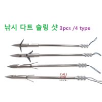 낚시 다트 슬링 샷 낚시 브로드 헤드 양궁 화살촉 팁 3pcs / 4 type