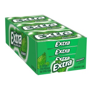 엑스트라 슈가 프리 껌 15개입 10팩 2세트 스피어민트 맛 Extra Spearmint Sugar-Free Gum