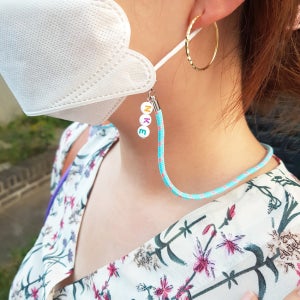 마스크 스트랩 목걸이 가벼운 이니셜 맞춤 제작 아동마스크줄