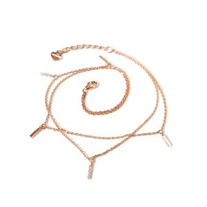 (두줄 블링 스틱 발찌)14k 18k 딸랑이 흔들 휴가 화려한 여름 샌들