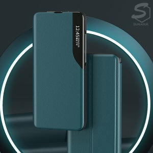 갤럭시노트9 클리어뷰 가죽 스탠딩 플립 커버 핸드폰 케이스
