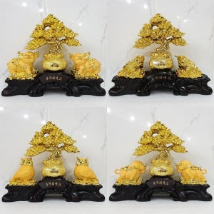 부자되세요 복주머니 돈나무 장식품 두꺼비 부엉이 돼지 황소 인테리어소품 개업 집들이선물