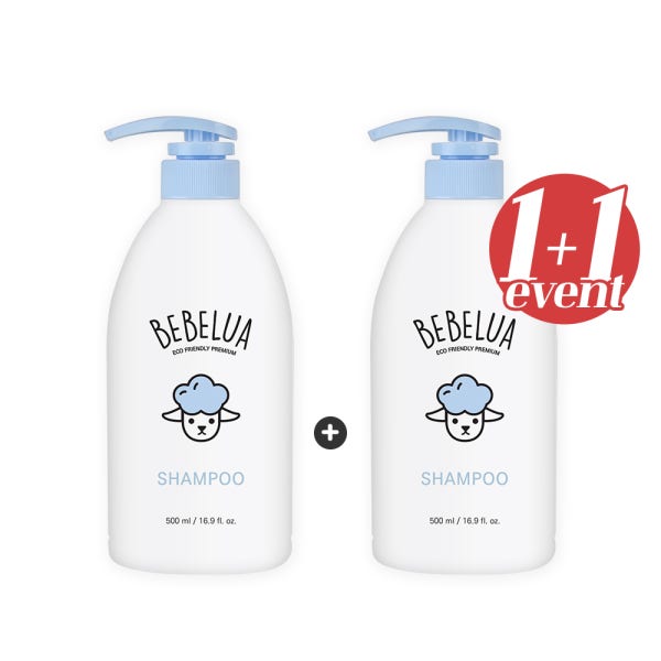 [8월 28일 출고예정] [1+1] 베베루아 유아샴푸 아기 키즈 베이비 어린이 샴푸 500ML