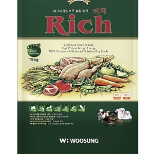 우성 리치 15Kg 프리미엄 가정용견, 영양견, 강아지사료