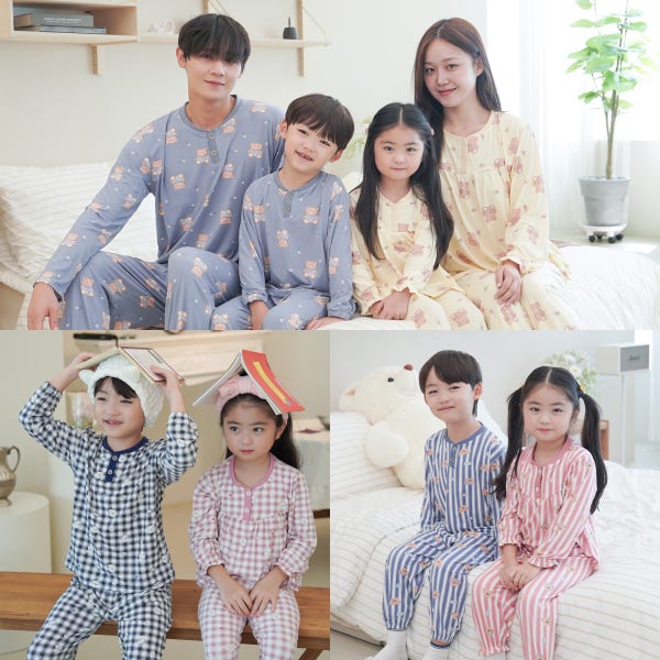 폭스클럽 가을 겨울 키즈 파자마 상하세트 피치기모 양기모 아동 주니어 아기 유아 잠옷