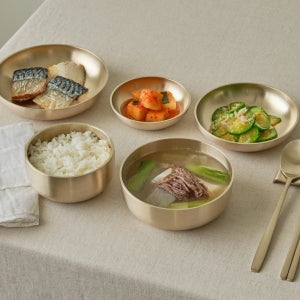 [호시재]방짜유기 1인 반상기 세트 놋그릇 예단 9P