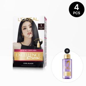 [한소희 PICK] 로레알파리 엑셀랑스 크림 염색약 4개 (+히알루론산 샴푸 100ml 증정)