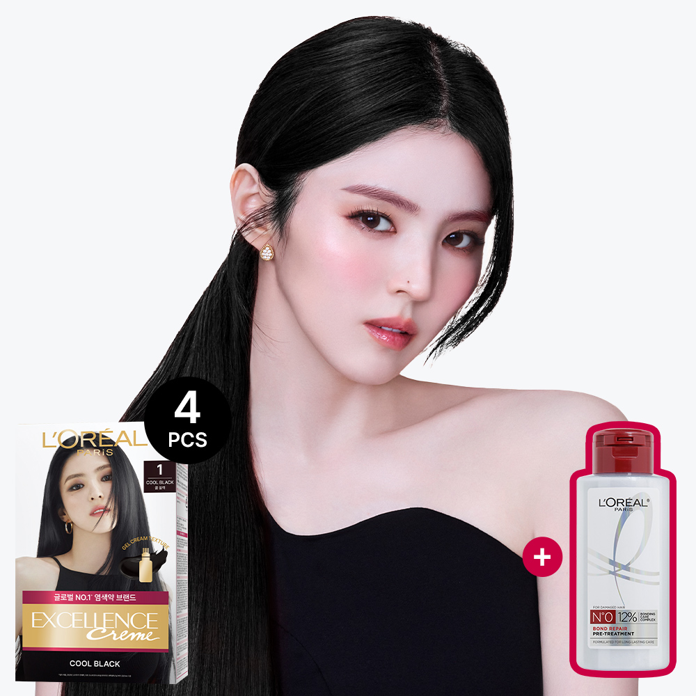 로레알파리 엑셀랑스 크림 4개(+본드리페어 프리 트리트먼트 100ml)