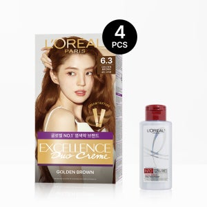 [나눠 쓰는 새치염색] 로레알파리 엑셀랑스 듀오크림 4개 (+본드리페어 프리트리트먼트 100ml)