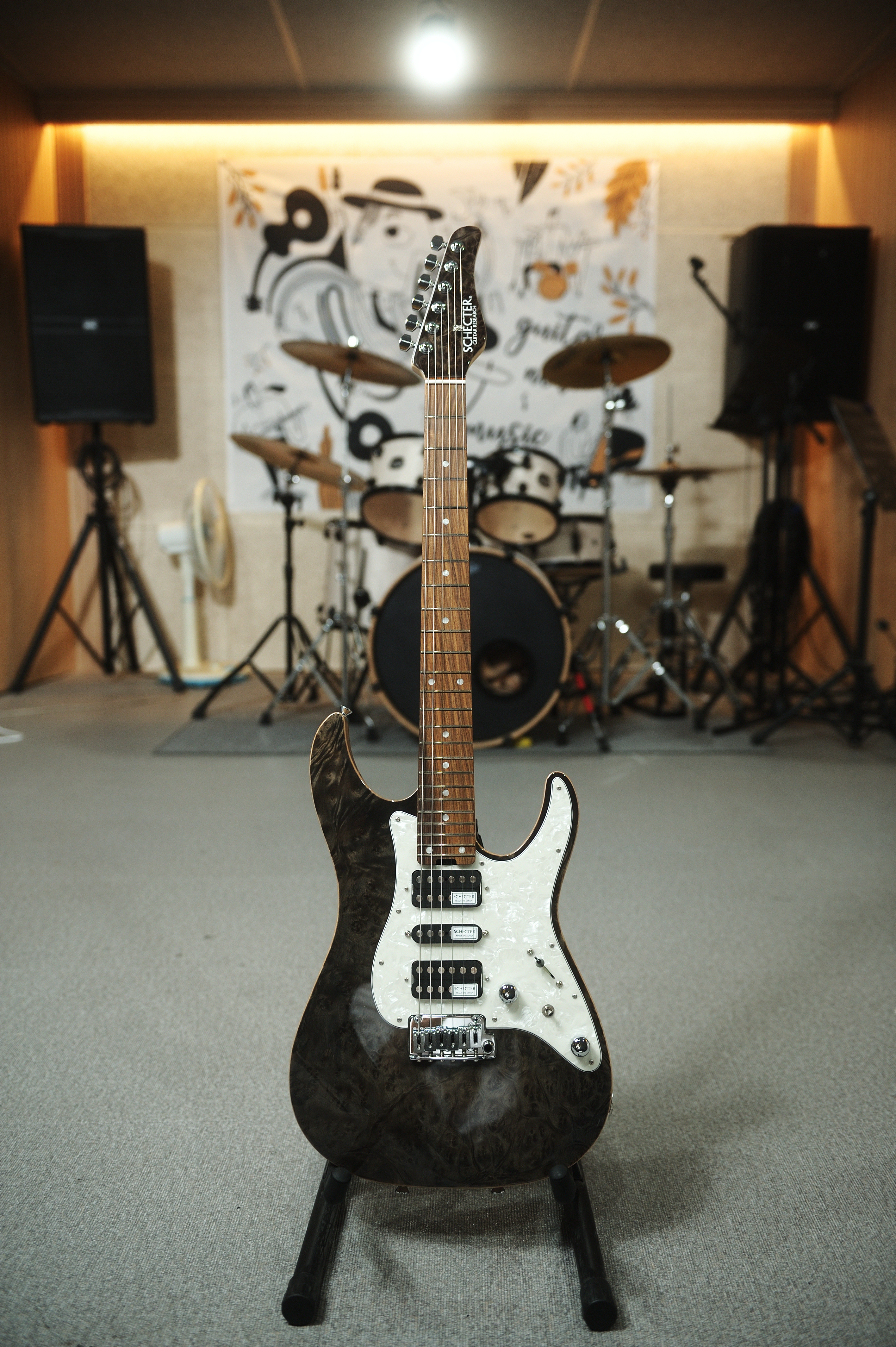Schecter Japan SD-2-24-VTR-see thru black 쉑터 일렉기타