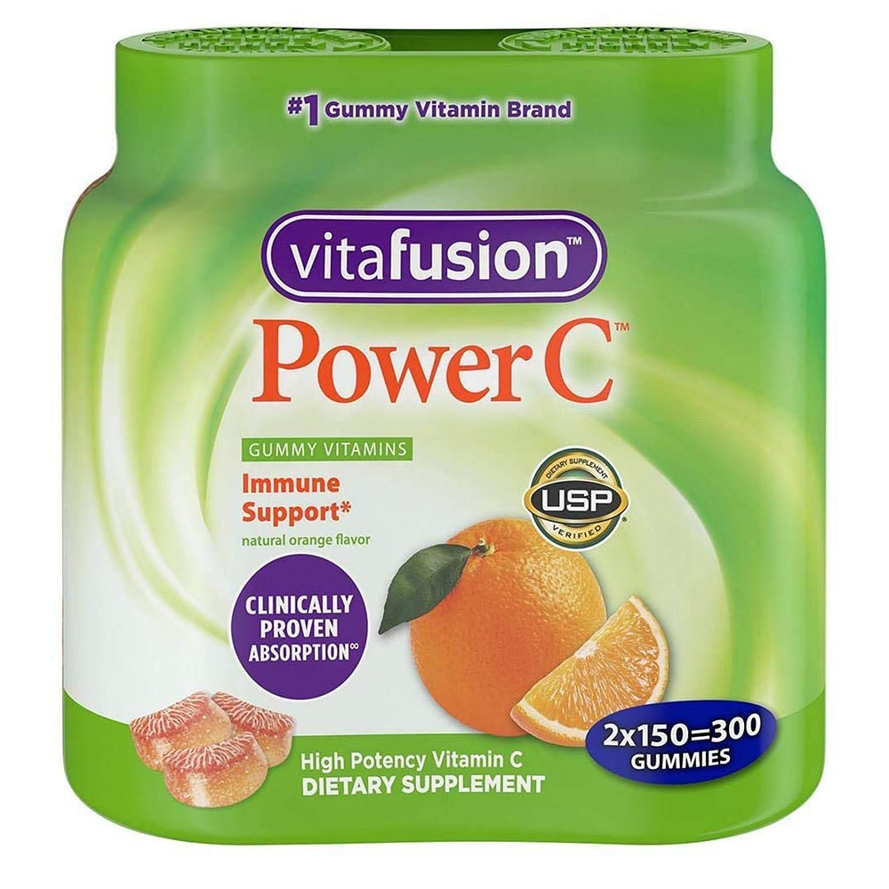 Vitafusion 비타퓨전 파워C 구미<b>비타민</b> 150정 2통