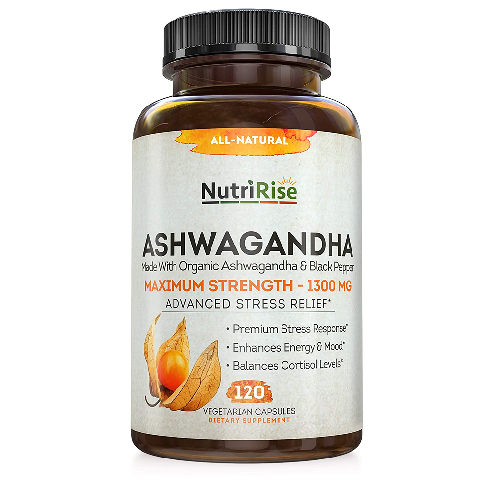 NutriRise Ashwagandha 뉴트리라이즈 아슈와간다 1300mg 120캡슐