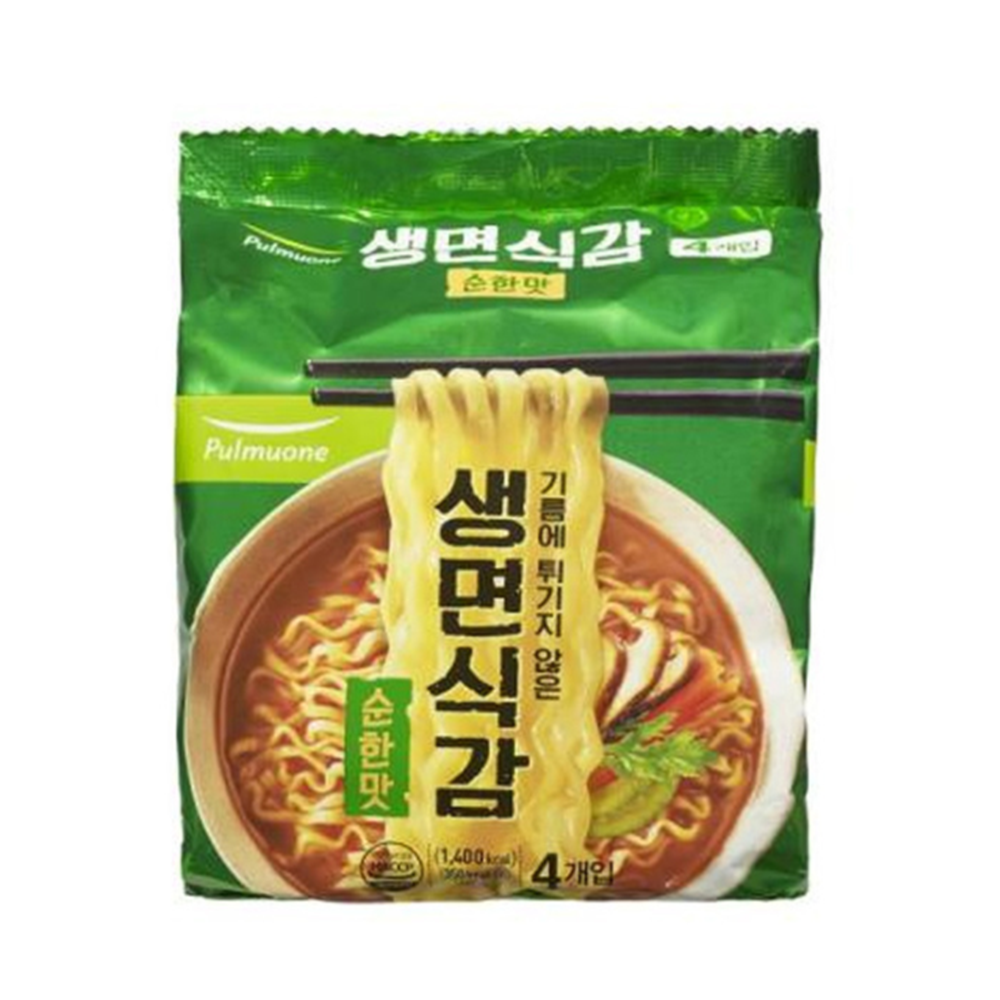 ( 4개입x 8) 순한맛 <b>풀무원</b>생면식감 / 저포화<b>지방</b> 생면 봉지 맛있는 라면 다이어트라면