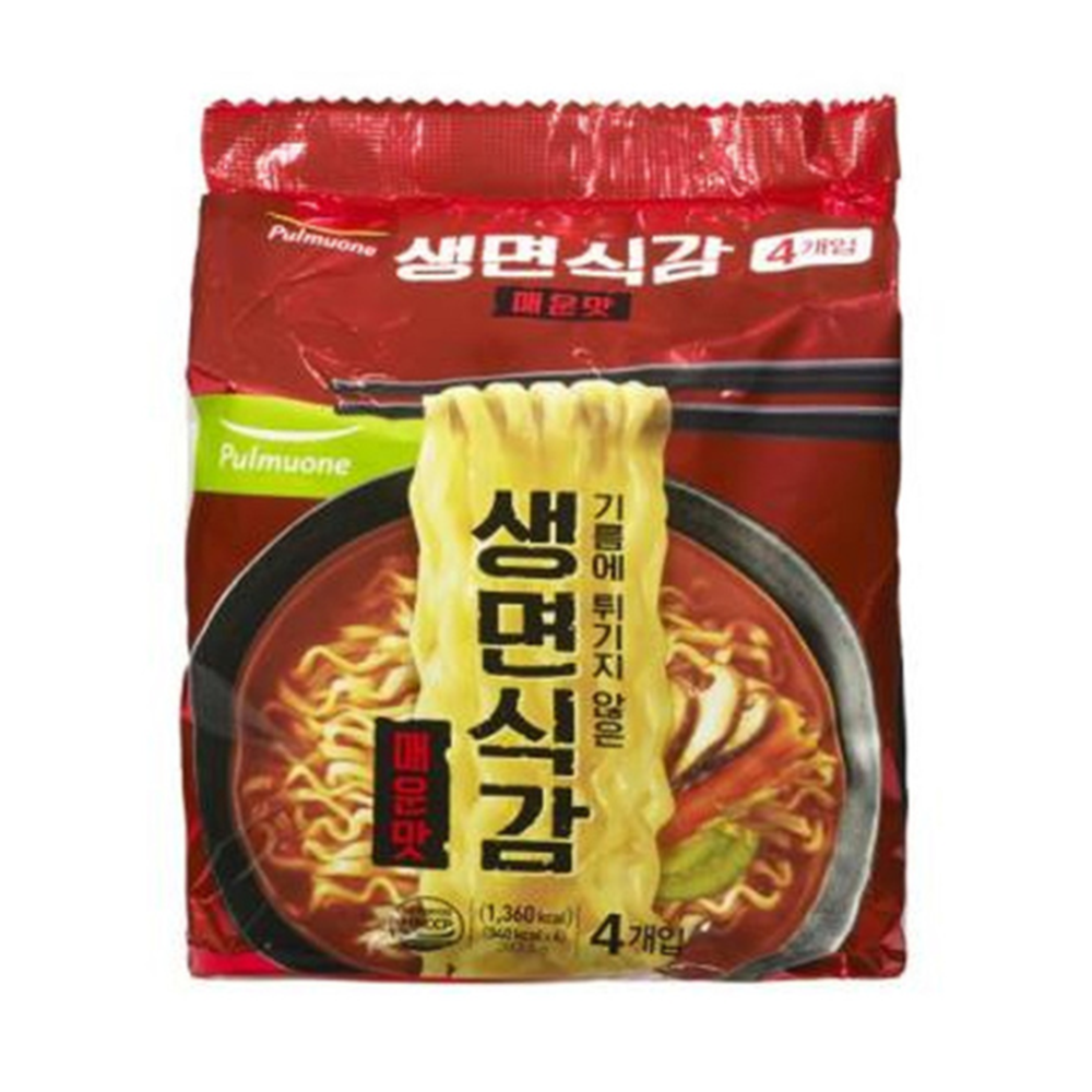 ( 4개입x 8) 매운맛 <b>풀무원</b>생면식감 / 저포화<b>지방</b> 생면 봉지 맛있는 라면 다이어트라면