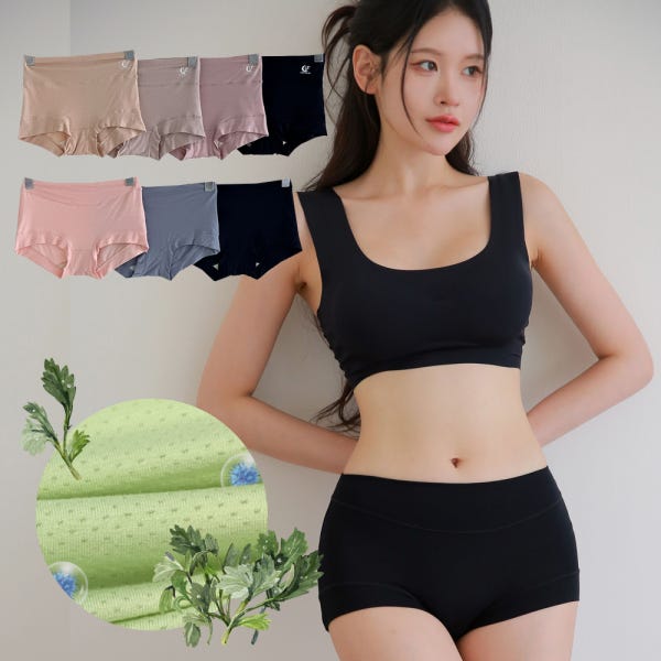 쑥으로 만든 여성팬티 여자사각 순면 모달 드로즈 네모 위생