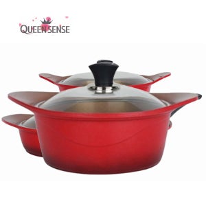 세라믹 코팅 퀸센스 국산 IH 인덕션 겸용 통주물 칼라 냄비22cm 넘침방지 라면 찜냄비