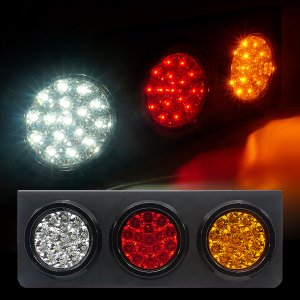 C-007 / 12V 사각 LED테일램프/데루등 후미등 트럭등 브레이크등 화이트-레드-옐로우 트럭후미등