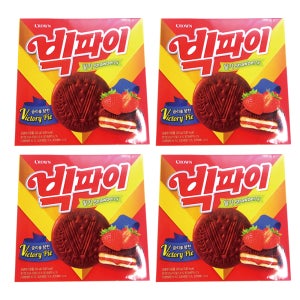 [크라운] 빅파이 딸기 324g x 4갑