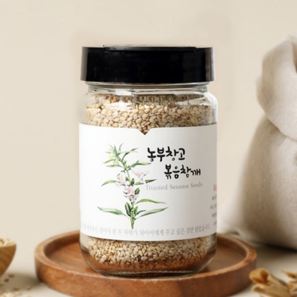 농부창고 국산 볶은 볶음 참깨 당일로스팅 검은깨 80g 깨소금