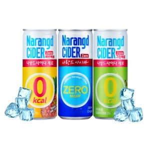 나랑드 사이다 제로 오리지널 파인애플 그린애플 245ml 각10캔 30캔 제로사이다 캔음료