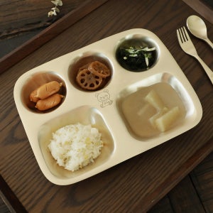 명성 방짜 유기 어린이 아기 유아 식판 4구 돌선물 돌식기