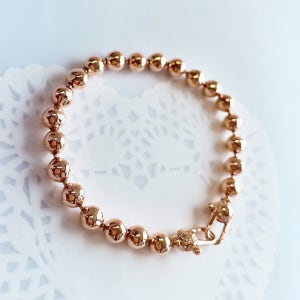 14k 18k 6mm 볼 체인 팔찌