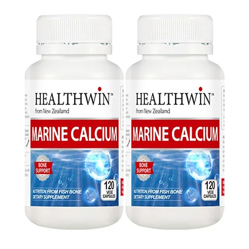 (뉴질랜드)Healthwin - 헬스윈 <b>내추럴 마린칼슘</b> 어골칼슘 120캡슐 2팩
