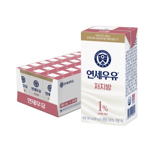 연세우유 저지방 멸균 우유 190ml, 24개