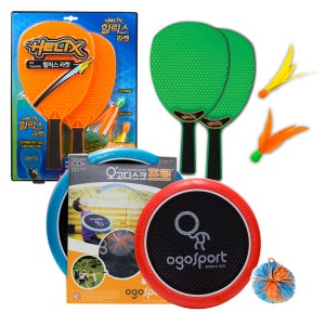 힐릭스 양손라켓 1+1 그린 오렌지 가족이 함께하는 실내 보드게임