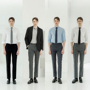 1+1 남자 봄 정장바지 2장(30~38사이즈) 체크 투톤 레이온 링클프리 스판 히든 밴딩 슬랙스 10종 일반~빅사이즈 3.9세컨즈