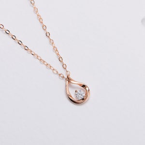 [네이버단독]14k 티어 드롭 목걸이 / 펜던트 체인 명품주얼리 여자 선물 리얼골드