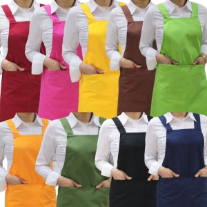 H형앞치마 복지센터 장기요양 요양보호사 식당 단체 면 프리사이즈