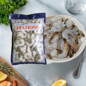 [다이아몬드] 탈각새우 31/40 900g 냉동 생칵테일새우(IQF) 두절탈각