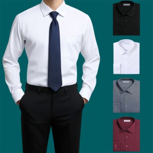 와이셔츠 빅사이즈 남성 남자긴팔셔츠 사계절 일반핏 직장인 회사원