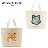 메종키츠네 에코백 3컬러 MAISON KITSUNÉ Fox-Head logo-print canvas tote bag
