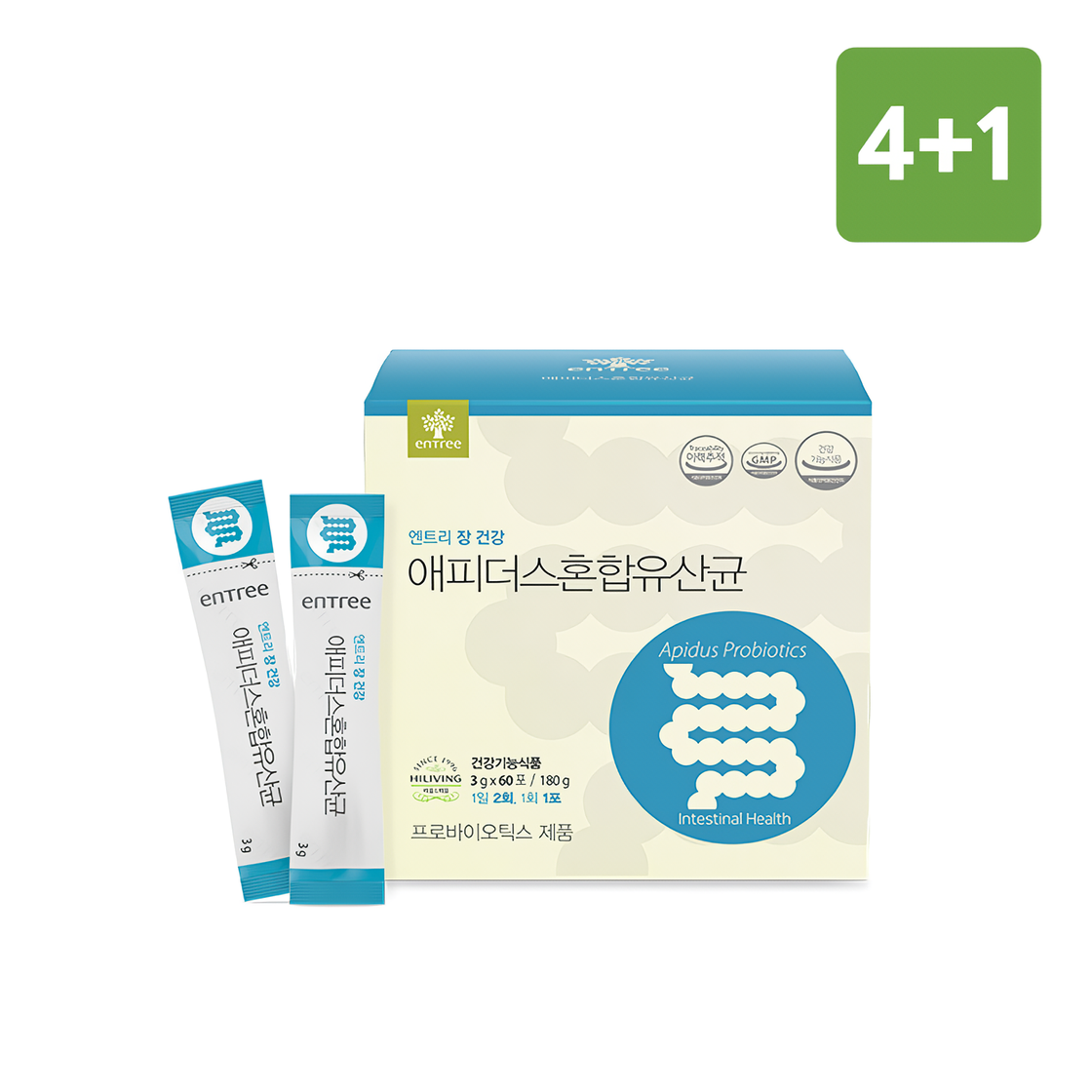 애피더스 혼합유산균 4+1 원활한 배변활동 <b>장</b> 건강