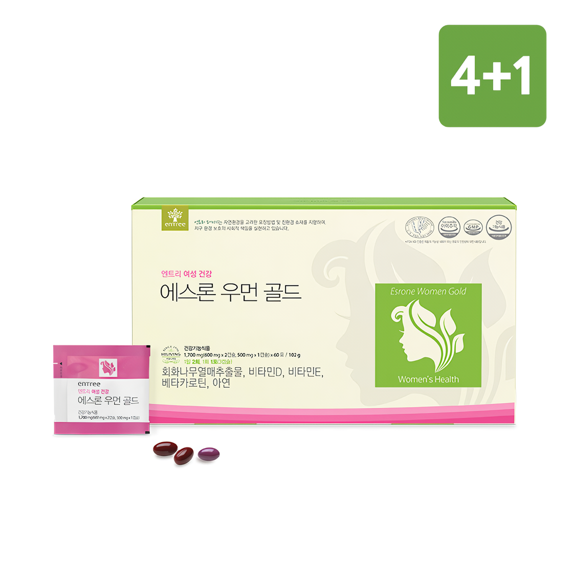 에스론 우먼 골드 4+1 갱년기 폐경기 여성 엔트리 호르몬 영양제