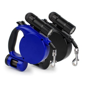 젠카 강아지자동리드줄 애견 LED 배변봉투 리드줄 자동줄 야간 강아지산책줄 4.5m 용품