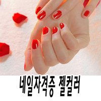 네일자격증 실기시험 젤컬러링 재료 레드/화이트