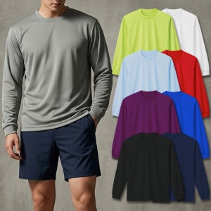 2+1 기능성긴팔 쿨 작업복 남성 여성 냉감 쿨론 등산 티셔츠